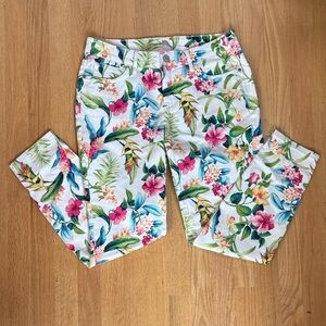 Tommy Bahama Floral Print Denim Pants Size 28